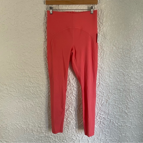 NWT Lululemon Back-Zip High-Rise Paddle Tight Leggings 28" Sz 10 Raspberry Cream - Picture 2 of 8